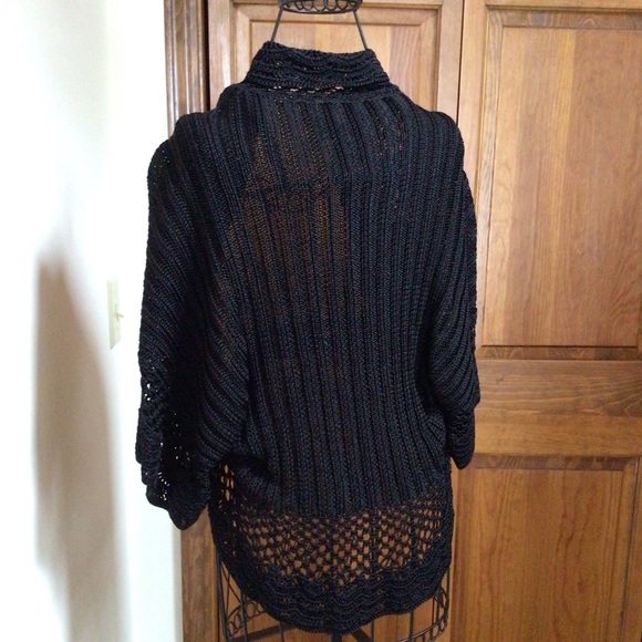 Lafayette 148 New York Viscose Knit Shrug, Black, Small - Picture 6 of 8